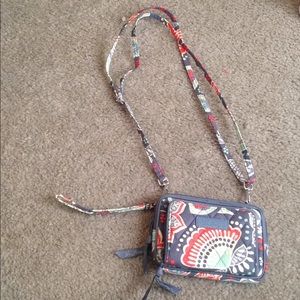 Vera Bradley/wrist strap and cross body strap